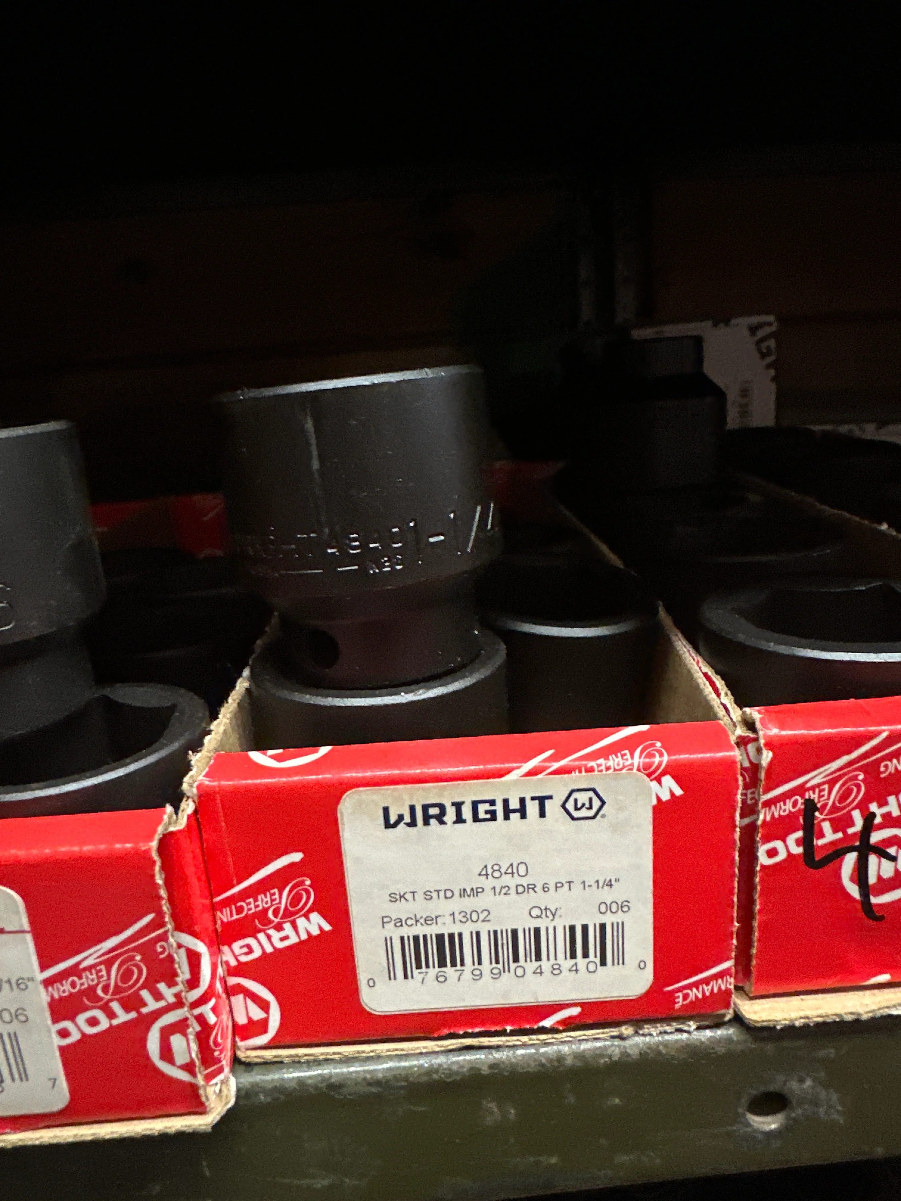 1/2" Wright 1-1/4" - 6 Pt. Std. Impact Socket (4840WR)
