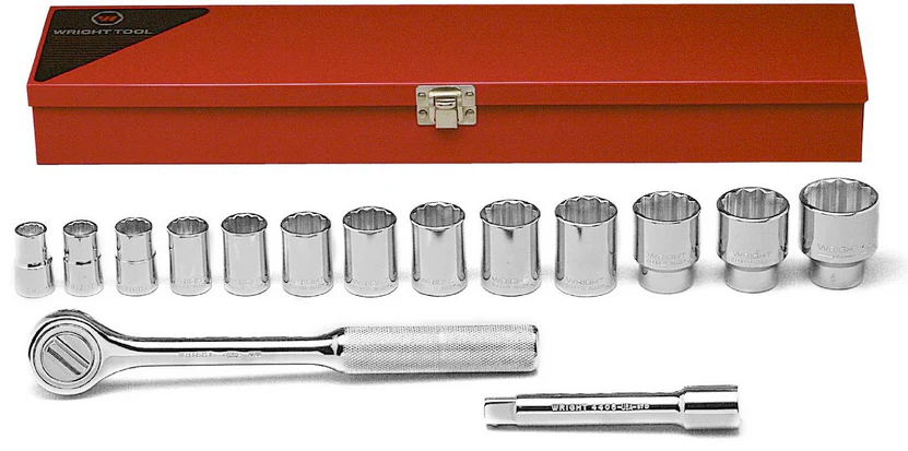 Wright Tool #417 1/2" Drive 15 Piece Socket Set (417WR)