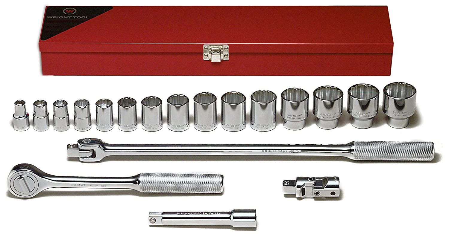Wright Tool 422 19-Piece 12-Point Standard Socket Set (422WR)
