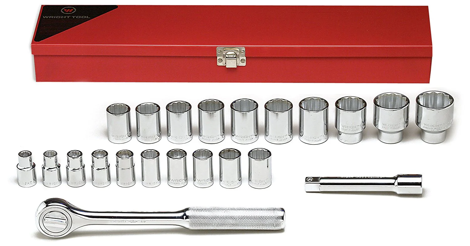 1/2" Drive 22 Piece 12 Point Standard Metric Socket Set (472WR)