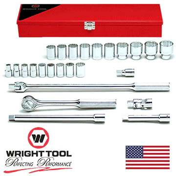 Wright Tool #424 25-Piece 12-Point Standard Socket Set (424WR) - Image 2