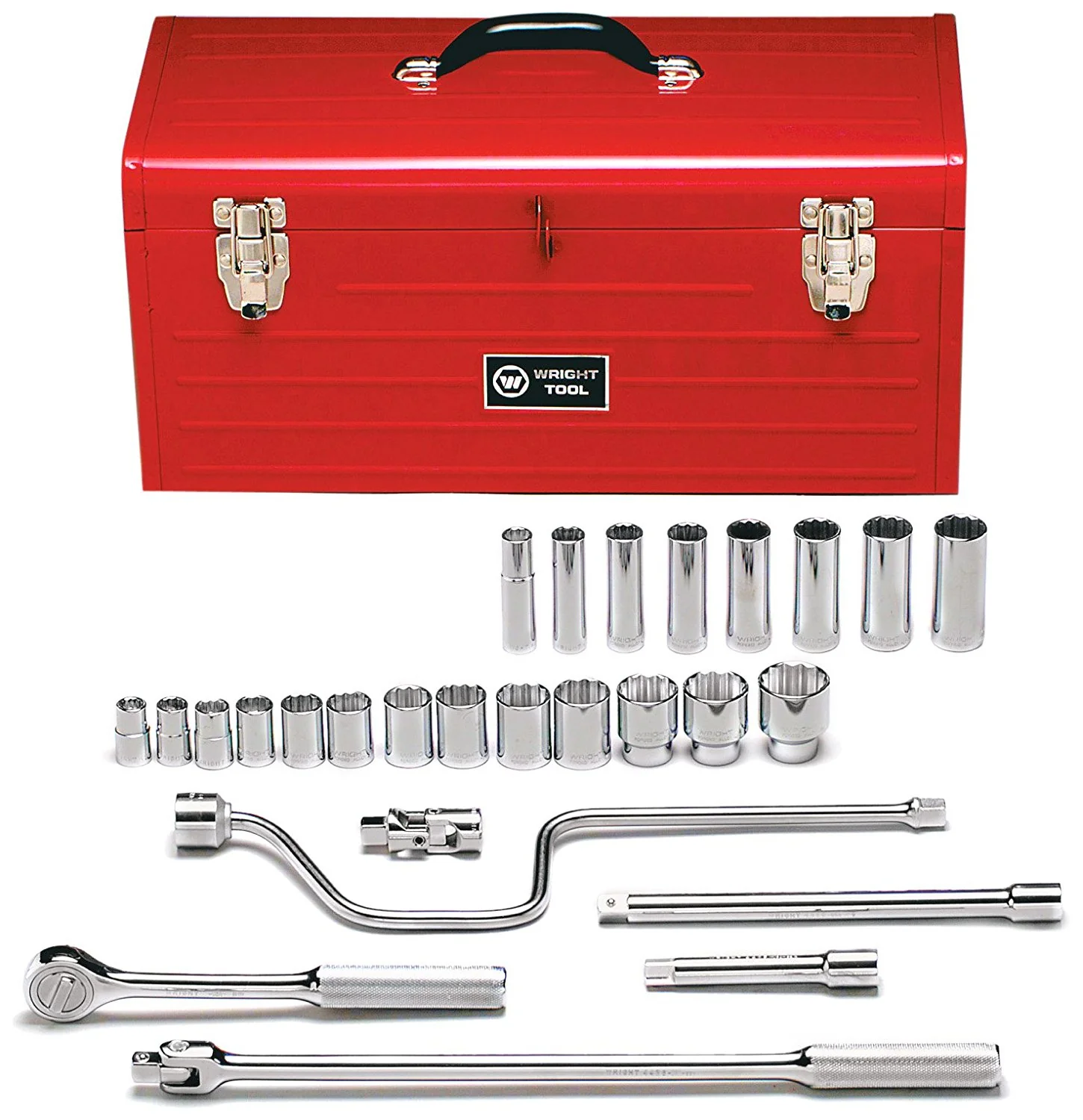 Wright Tool 427 12 Point Standard and Deep Socket Set, 27-Piece (427WR)