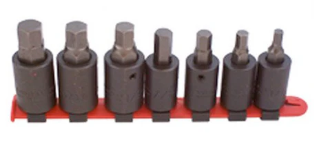Wright Tool #403 1/2" Drive Impact Hex Bit Socket Set (7-Piece) (403WR)