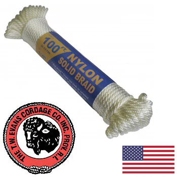1/2 x 100' Solid Braid Nylon Rope Hank (44-168) - Image 2
