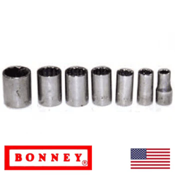 Bonney 1/4 Dr. 12 Point Socket Set (V718) - Image 2