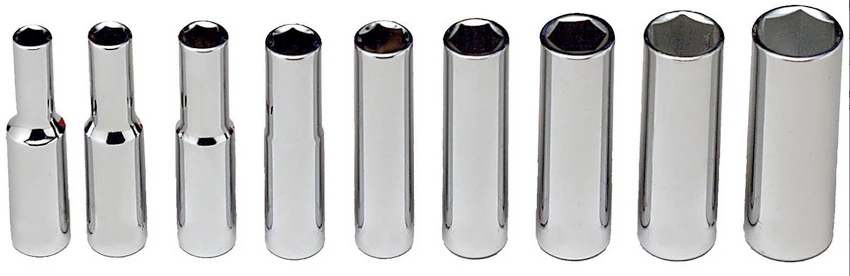 Wright 1/4" Dr. 9 Pc 6 Pt Deep Socket Set 1/4"-1/2" #208 (208WR)