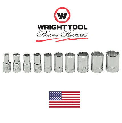 1/4" Drive 10 Piece 12 Point Standard Socket Set (209WR) - Image 2