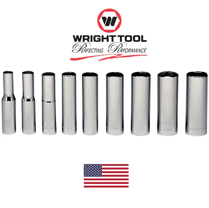 1/4" Drive 9 Piece 6 Point Deep Metric Socket Set 5mm - 13mm (257WR) - Image 2