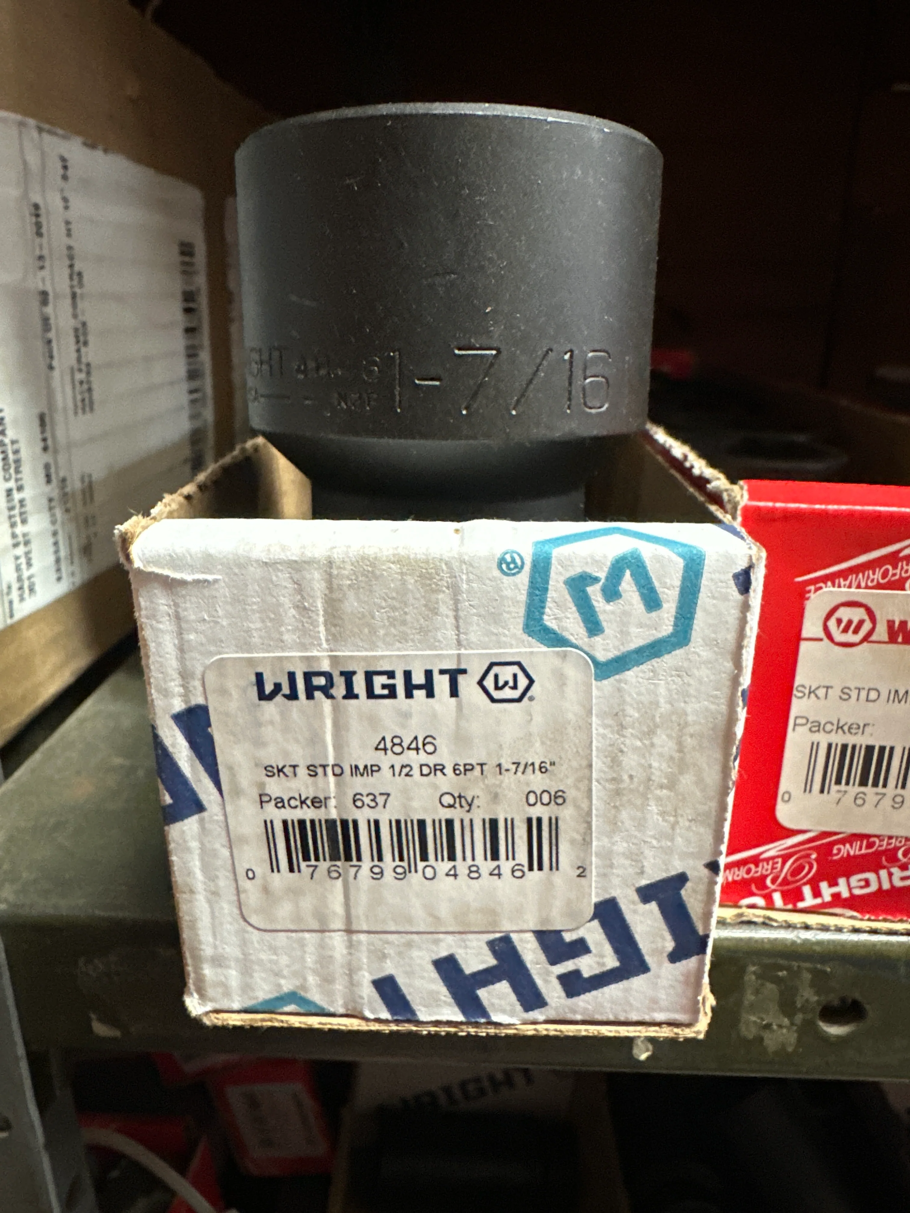 1/2" Wright 1-7/16" - 6 Pt. Std. Impact Socket (4846WR)