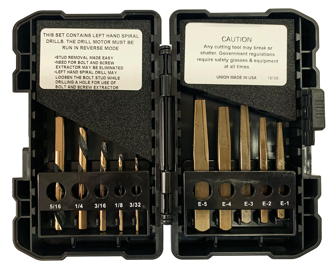 10 pc Norseman USA Left Hand Screw Machine & Square Extractor Set (BR-10SQ)