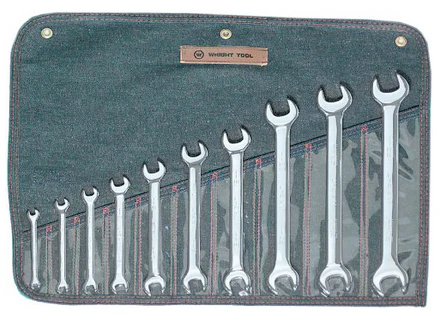 10 Piece Full Polish Metric Open End Wrench Set  (741WR)