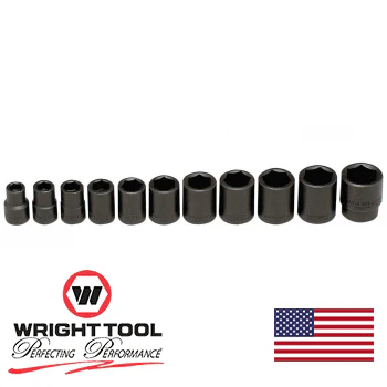 1/2" Dr. Wright #411 11 Pc. Impact Socket Set 7/16 -1-1/16  (411WR) - Image 2