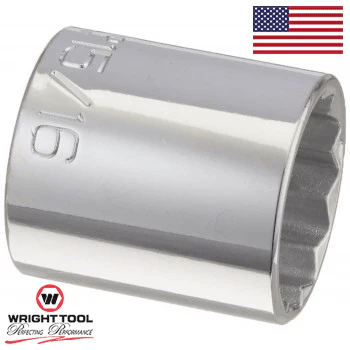 Wright Tool 3130 3/8" Drive 12 Point Standard Socket, 15/16" (3130WR) - Image 2