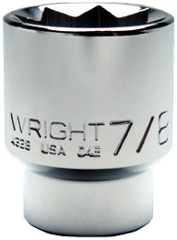1/2" Dr. Wright 15/16" Special 8 Pt. Square Standard Sockets (4330WR)