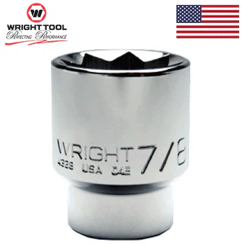 1/2" Dr. Wright 15/16" Special 8 Pt. Square Standard Sockets (4330WR) - Image 2