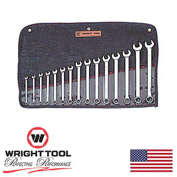 15 Piece Full Polish Metric Combination Wrench Set 7mm-22mm 12 Point (952WR) - Image 2