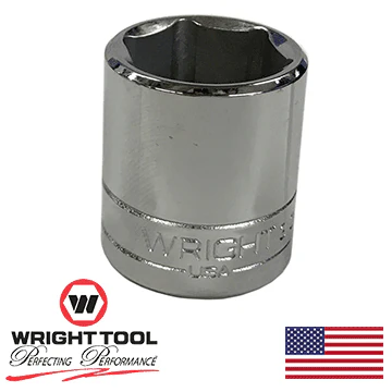 17mm 6 Point 3/8" Dr. Wright Standard Metric Socket #30-17MM (30-17MMWR) - Image 2