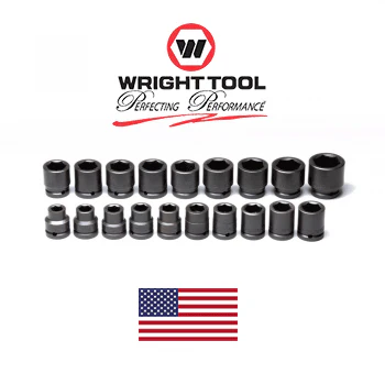 3/4" Dr 19 Pc 6 Point Standard Metric Impact Socket Set Wright #655 (655WR) - Image 2