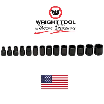 Wright 3/8" Dr. 14 Pc. 6 Pt. Std. Impact Metric Socket Set 6-19mm (359WR) - Image 2