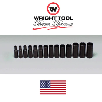 3/8" Drive 14 Piece Impact Metric Socket Set 6mm - 19mm 6 Pt. Deep (358WR) - Image 2