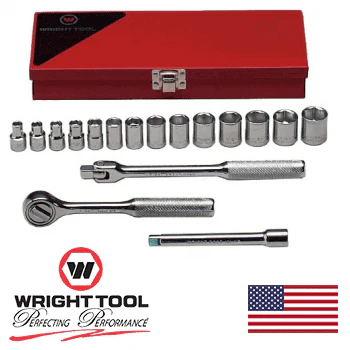 3/8" Drive 17 Piece 6 Point Standard Metric Socket Set (366WR) - Image 2