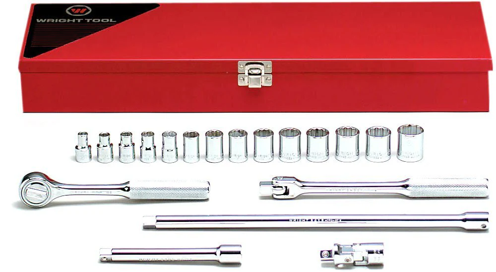 3/8" Drive 19 Piece 12 Point Standard Metric Socket Set (364WR)