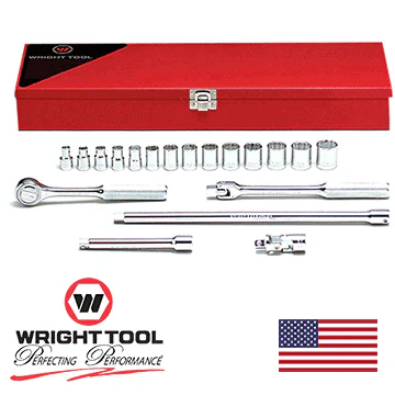 3/8" Drive 19 Piece 12 Point Standard Metric Socket Set (364WR) - Image 2