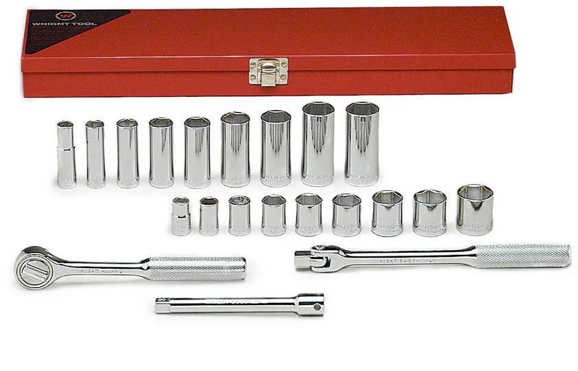 3/8" Drive 21 Piece 6 Point Standard & Deep Socket Set (337WR)