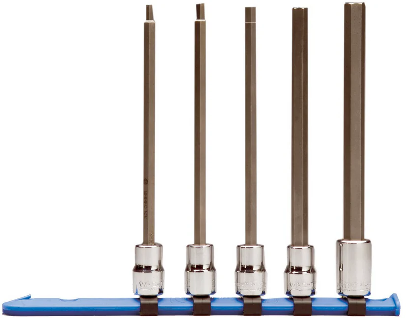 3/8" Drive 5 Piece Metric Hex Bit Socket Set - Long Length (361WR)