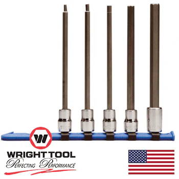 3/8" Drive 5 Piece Metric Hex Bit Socket Set - Long Length (361WR) - Image 2
