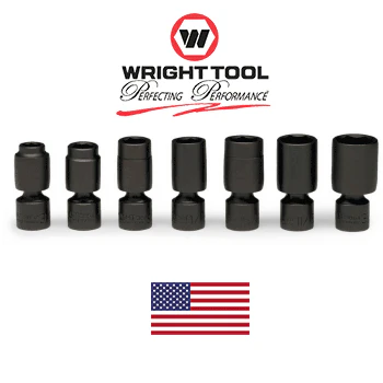 Wright Tool 332 7-Piece 6-Point Standard Universal Power Socket Set (332WR) - Image 2