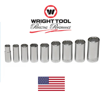 3/8" Drive 9 Piece 12 Point Deep Socket Set 3/8" - 7/8" (300WR) - Image 2