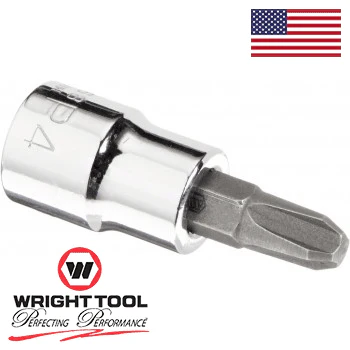 Wright Tool 3268 3/8" Drive Phillips Screwdriver Bit and Socket, #4 (3268WR) - Image 2