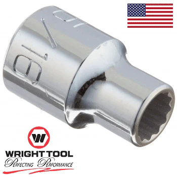 Wright Tool 3110 3/8" Drive 12 Point Standard Socket, 5/16" (3110WR) - Image 2