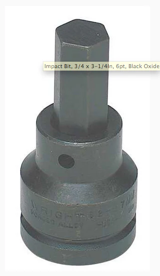 5/16" - 3/8" Dr. Impact Hex Bit Socket (32B10WR)