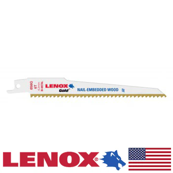 6" 6 TPI Titanium (5 per pack) Lenox Gold Sawzall Blades (21060656GR) - Image 2