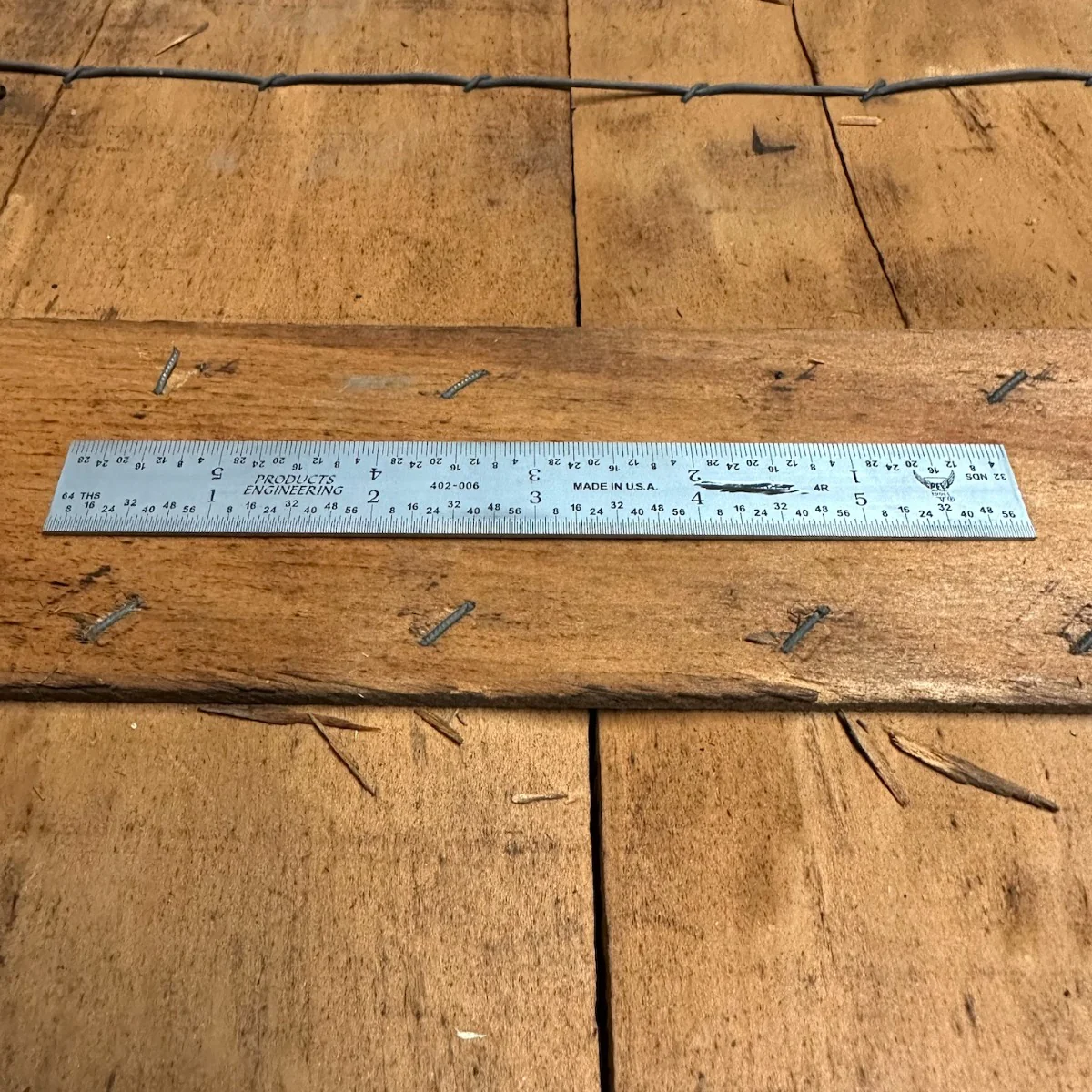 PEC 6" 4R Rigid Tempered Rule (32nds/64ths & 8ths/16ths) w/ Blemish (780128) - Image 2