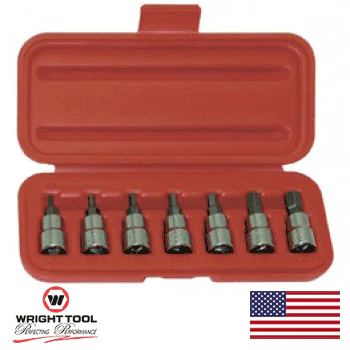 7 Pc. 3/8" Dr. Wright Hex Bit Socket Set 1/8 - 3/8 (305WR) - Image 2