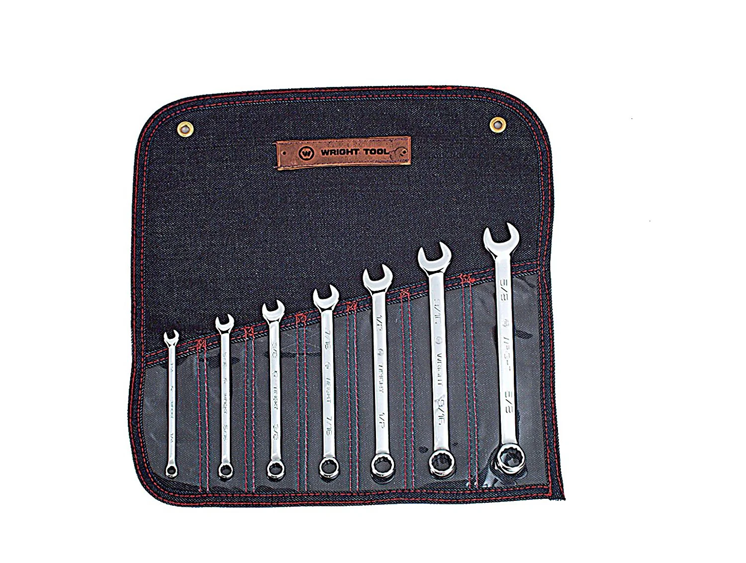 7 Pc Full polish WrightGrip Combination Wrench Set 1/4-5/8 12 Pt (905WR)