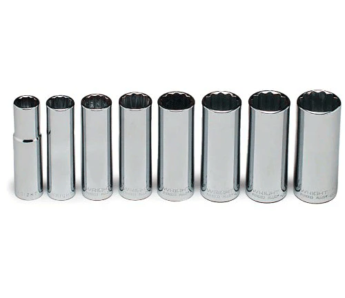 1/2" Dr. Wright #409 8 Pc. 12 Pt. Deep Socket Set 1/2-15/16 (409WR)