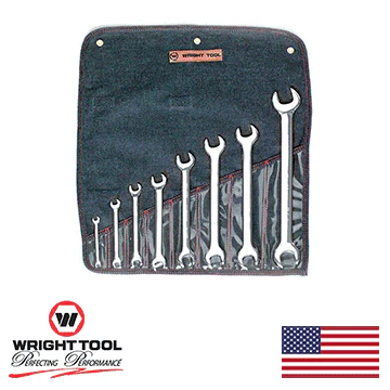 8 Piece Open End Wrench Set Full Polish 1/4" - 1-1/4" (738WR) - Image 2