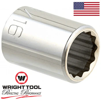 Wright Tool 3118 3/8" Drive 12 Point Standard Socket, 9/16" (3118WR) - Image 2