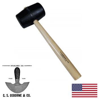 C.S. Osborne #3 Black Rubber Mallet (197-3) - Image 2