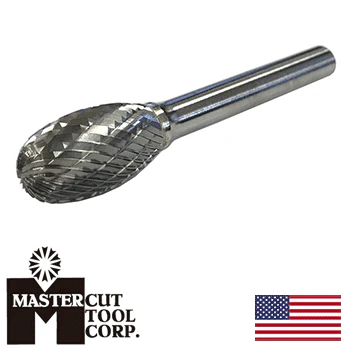 MasterCut SE-5DC Egg Shape Rotary Carbide Burr 1/2" O.D. (SE-5DC) - Image 2