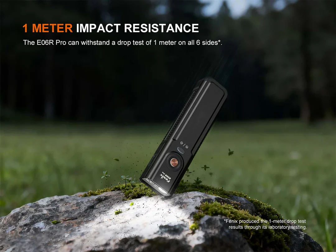 Fenix E06R PRO Flat Flashlight - Orange - 1600 Lumens (E06RPROR) - Image 3