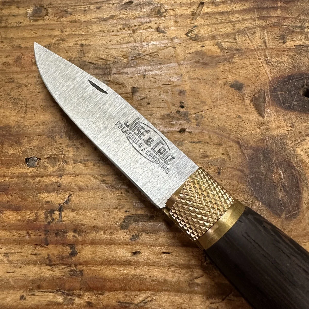 Jose Da Cruz Wenge Wood Handled Carbon Steel Folding Knife (MER.65.014.B.P01) - Image 2