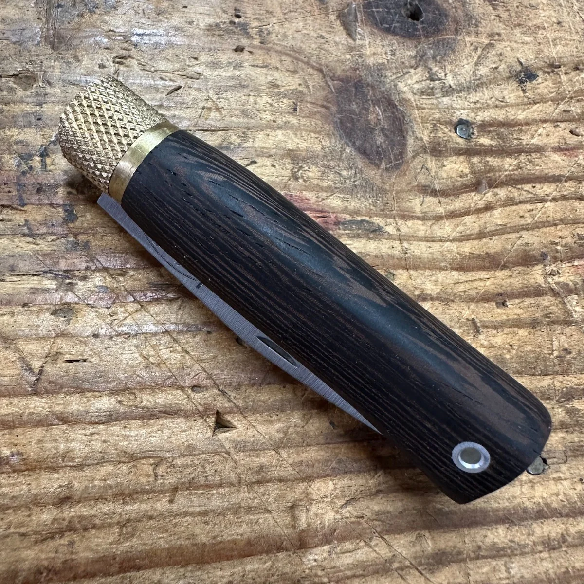 Jose Da Cruz Wenge Wood Handled Carbon Steel Folding Knife (MER.65.014.B.P01) - Image 3