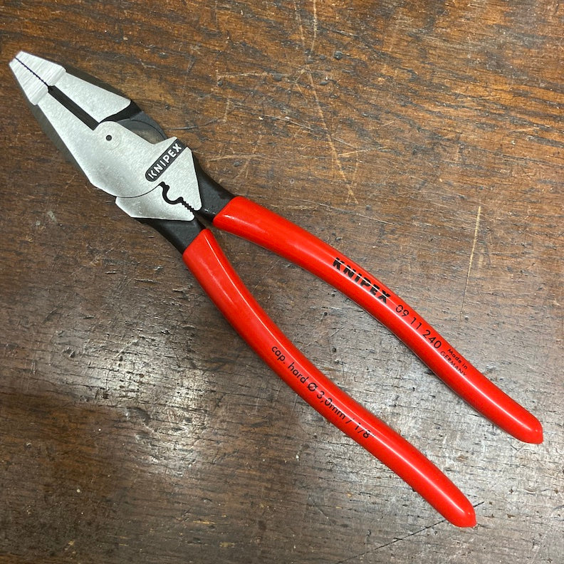 Knipex Lineman's Pliers w/ Fish Tape Puller & Crimper (0911240)