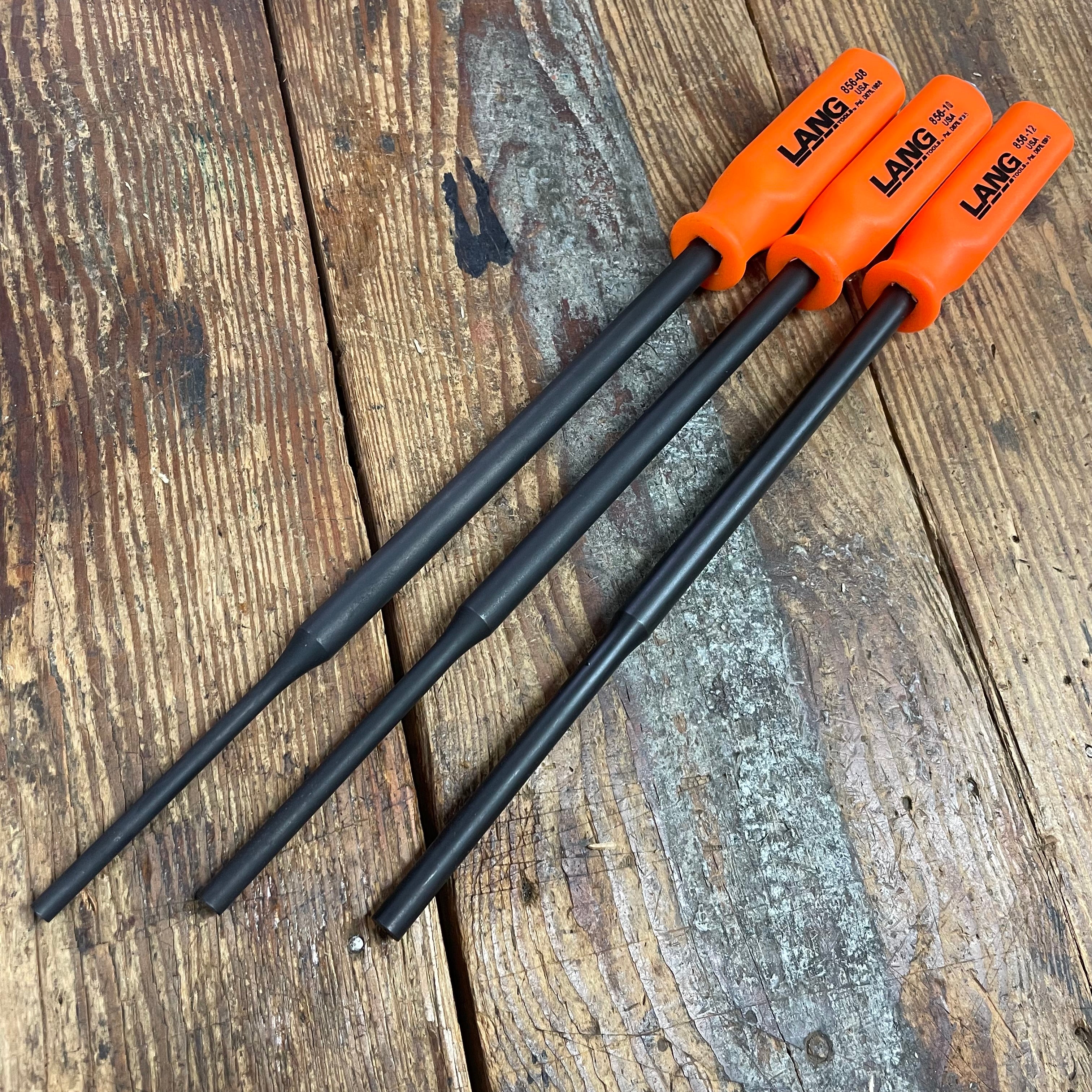 Lang Extra Long Pin Punch Set w/ Striking Cap Handles (856-3ST)