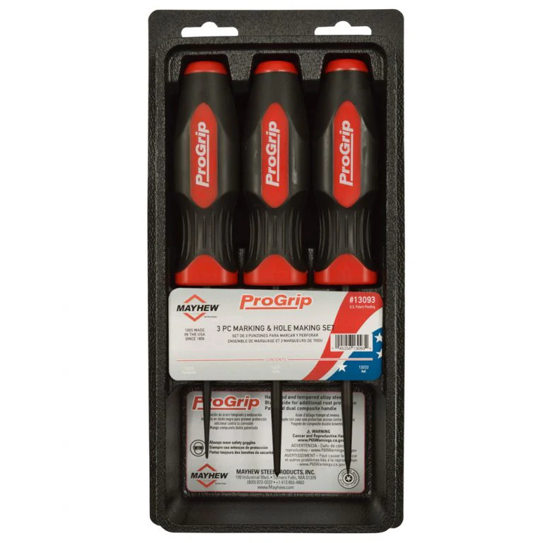 Mayhew 11-1/2" 3pc Progrip Marking & Hole Making Set (13093) - Image 2